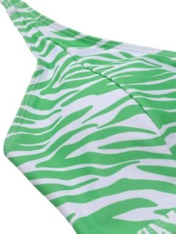 [Plus Size] 1940s Zebra Print Cutout Halter Swimsuit -Women's Fashion Sales SCXL000192 4