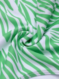 [Plus Size] 1940s Zebra Print Cutout Halter Swimsuit -Women's Fashion Sales SCXL000192 6