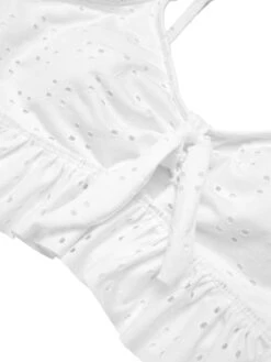 1950s Spaghetti Strap Solid Ruffles Swimsuit & Cover-Up -Women's Fashion Sales SCXL000212 8