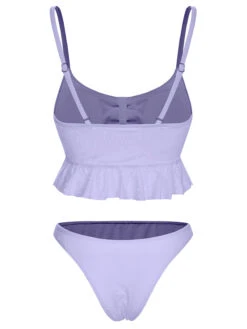 1950s Spaghetti Strap Solid Ruffles Swimsuit & Cover-Up -Women's Fashion Sales SCXL000212 PU 6