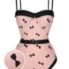 Pink 1950s Bow Polka Dots Print One-Piece Swimsuit -Women's Fashion Sales SCXL000250 01 compressed