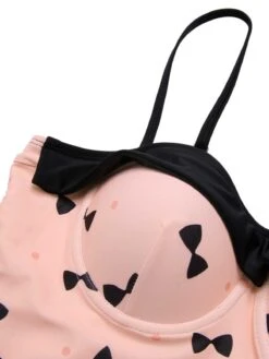 Pink 1950s Bow Polka Dots Print One-Piece Swimsuit -Women's Fashion Sales SCXL000250 4 compressed