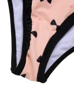 Pink 1950s Bow Polka Dots Print One-Piece Swimsuit -Women's Fashion Sales SCXL000250 5 compressed