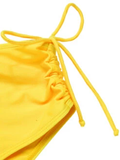 [Pre-Sale] Yellow 1970s Lace-Up Halter Bikini Set -Women's Fashion Sales SCXL000288 5