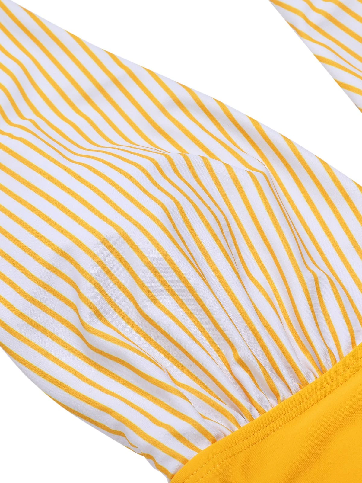 Yellow 1950s Halter Striped Patchwork Swimsuit 7 Yellow 1950s Halter Striped Patchwork Swimsuit - Image 5