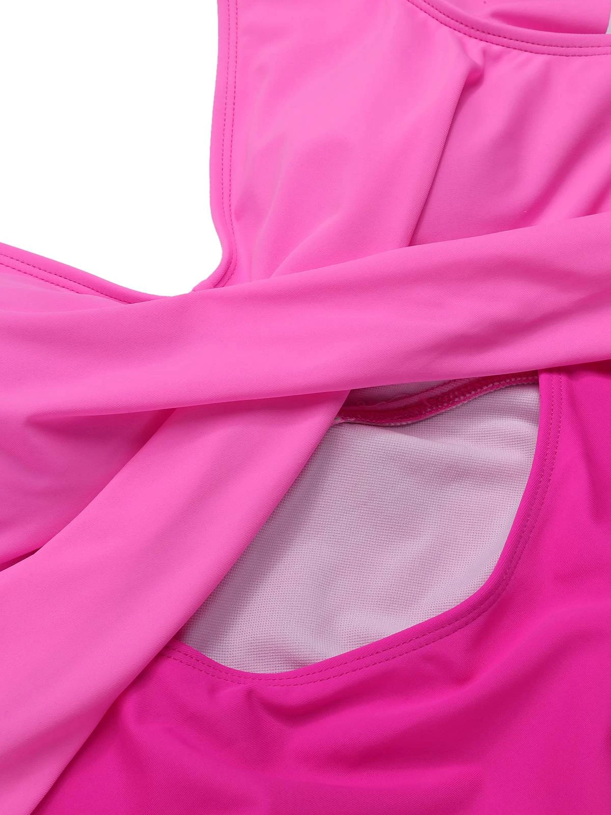 Rose Red 1930s Ruffle Sleeves Patchwork Swimsuit 5 Rose Red 1930s Ruffle Sleeves Patchwork Swimsuit - Image 4