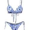 Blue & White 1950s Porcelain Strappy Bikini
