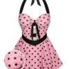 Pink 1950s Halter Polka Dots One-Piece Swimsuit -Women's Fashion Sales SCXL000412 01 compressed