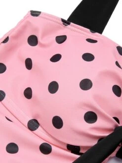 Pink 1950s Halter Polka Dots One-Piece Swimsuit -Women's Fashion Sales SCXL000412 4 compressed