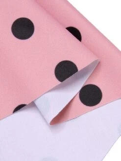 Pink 1950s Halter Polka Dots One-Piece Swimsuit -Women's Fashion Sales SCXL000412 6 compressed