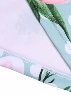 [Pre-Sale] Green & Pink 1930s Floral Polka Dot Halter Swimsuit -Women's Fashion Sales SCXL000428 6