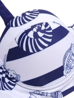 Dark Blue 1940s Halter Ocean Stripes Swimsuit 13 Dark Blue 1940s Halter Ocean Stripes Swimsuit -Women's Fashion Sales SCXL000436 4 compressed