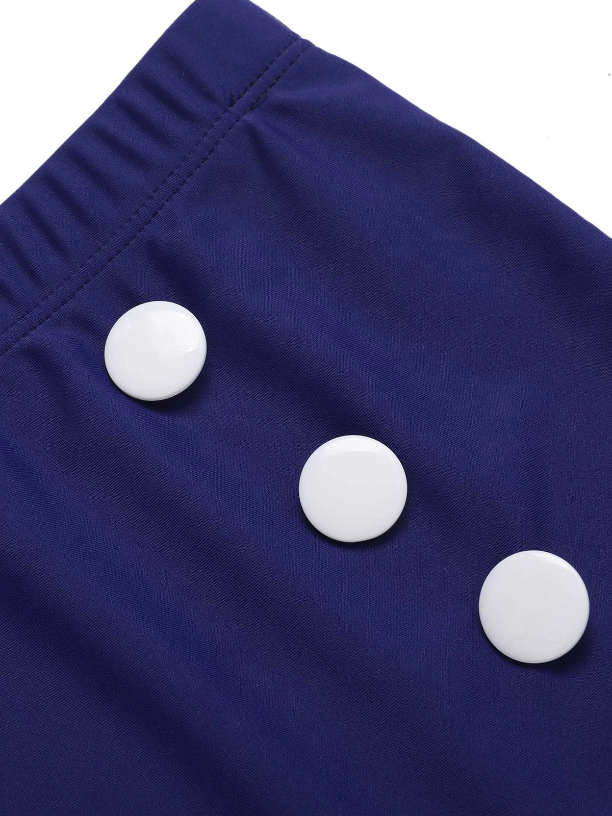 Dark Blue 1940s Halter Ocean Stripes Swimsuit 8 Dark Blue 1940s Halter Ocean Stripes Swimsuit - Image 6