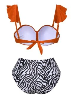 1950s Spaghetti Strap Leopard Ruffles Swimsuit -Women's Fashion Sales SCXL000470 15 compressed