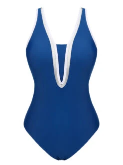 Blue 1930s Strap One-Piece Swimsuit