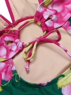 Retro 1950s Grape V-Neck Ruffle Sleeves Swimsuit 13 Retro 1950s Grape V-Neck Ruffle Sleeves Swimsuit -Women's Fashion Sales SCXL000618 6