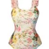 Multicolor 1950s 3D-Flowers Spaghetti Straps Swimsuit -Women's Fashion Sales SCXL000624 1
