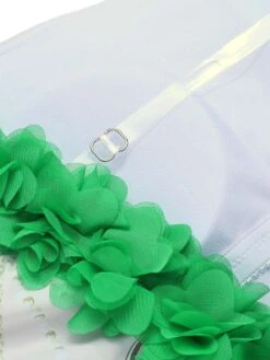 Multicolor 1950s 3D-Flowers Spaghetti Straps Swimsuit -Women's Fashion Sales SCXL000624 15