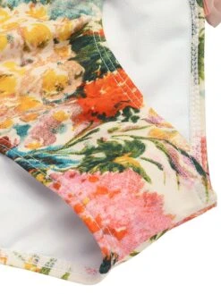 Pink 1950s 3D Lace Floral One-Shoulder Swimsuit -Women's Fashion Sales SCXL000625 7