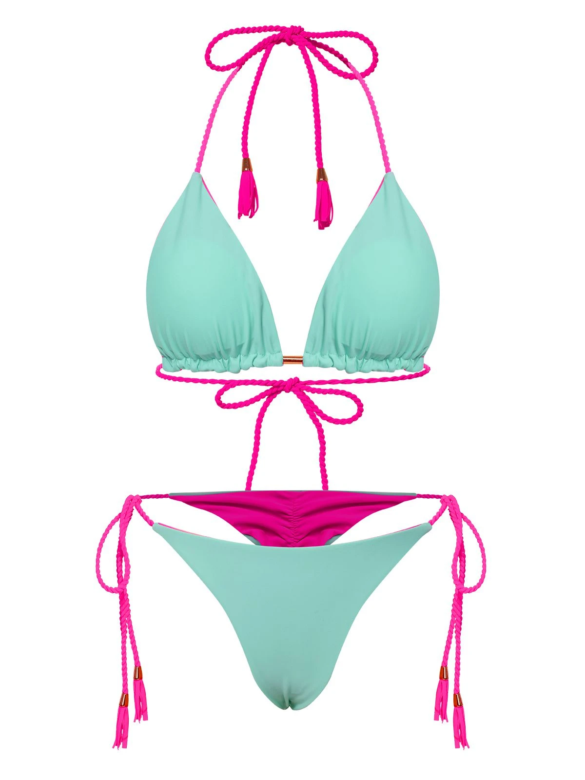 1950s Tie Back Backless Braided Bikini Set 8 1950s Tie Back Backless Braided Bikini Set - Image 7