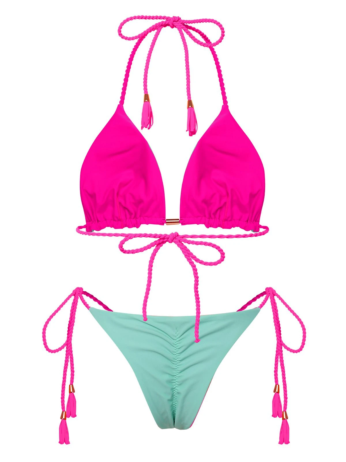 1950s Tie Back Backless Braided Bikini Set 10 1950s Tie Back Backless Braided Bikini Set - Image 9