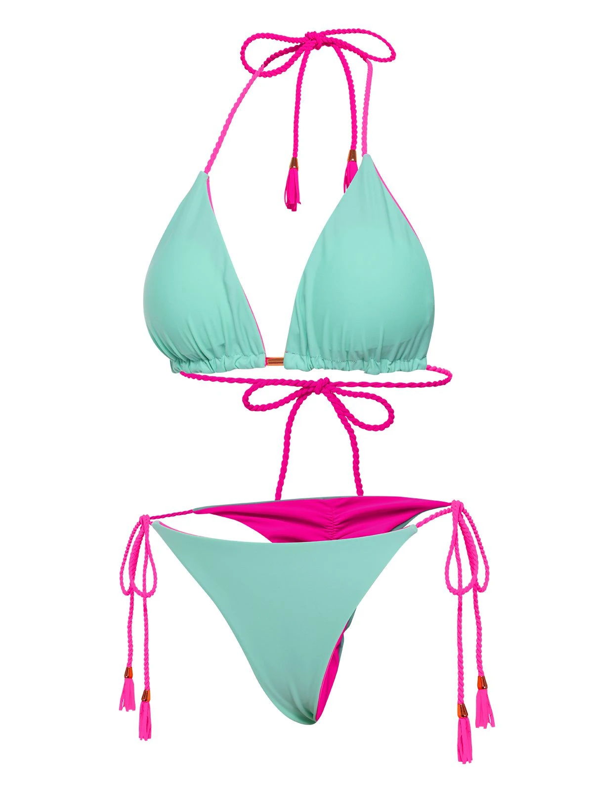 1950s Tie Back Backless Braided Bikini Set 9 1950s Tie Back Backless Braided Bikini Set - Image 8