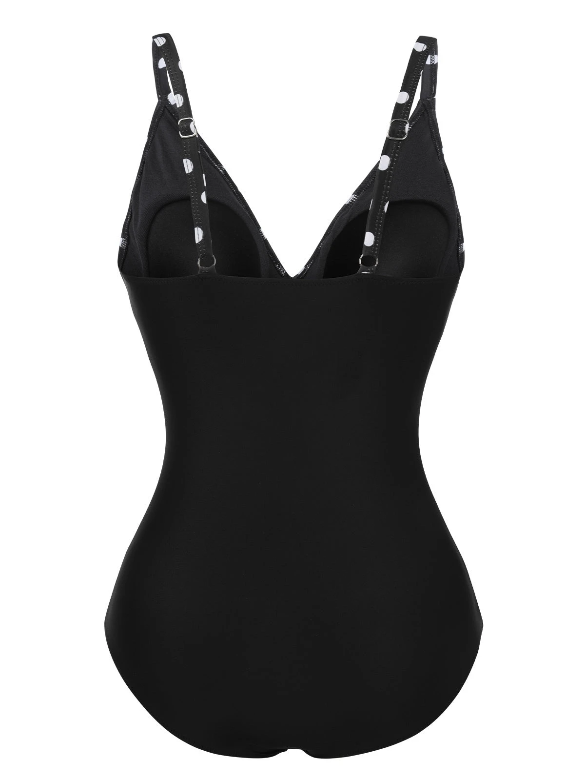 Black 1930s Polka Dots One-Piece Swimsuit 5 Black 1930s Polka Dots One-Piece Swimsuit - Image 3