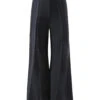 Black 1940s Gothic Wide-Leg Pants