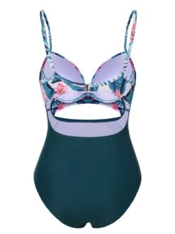 Lake Green 1930s Spaghetti Strap Floral Swimsuit -Women's Fashion Sales SCXL000656 1 3 compressed