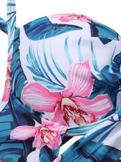 Lake Green 1930s Spaghetti Strap Floral Swimsuit -Women's Fashion Sales SCXL000656 1 4 compressed