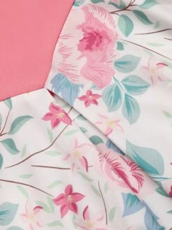 Pink 1950s Halter Floral Swing Dress -Women's Fashion Sales SVC016063 5