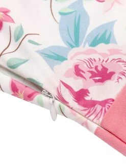 Pink 1950s Halter Floral Swing Dress -Women's Fashion Sales SVC016063 7