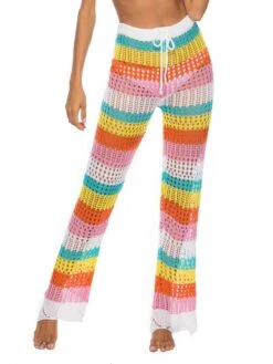 Rainbow 1950s Hollow Knitted Beach Pants -Women's Fashion Sales compressed 5a8f6d50 d119 47d0 b6c6 71c38e375633
